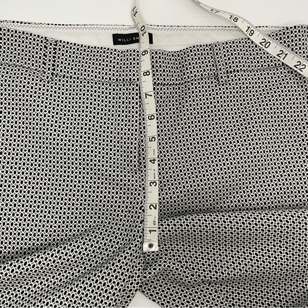 Willi Smith Navy‎ Tan Patterned Pants Size 12 Office Siren Corpcore - Picture 12 of 13